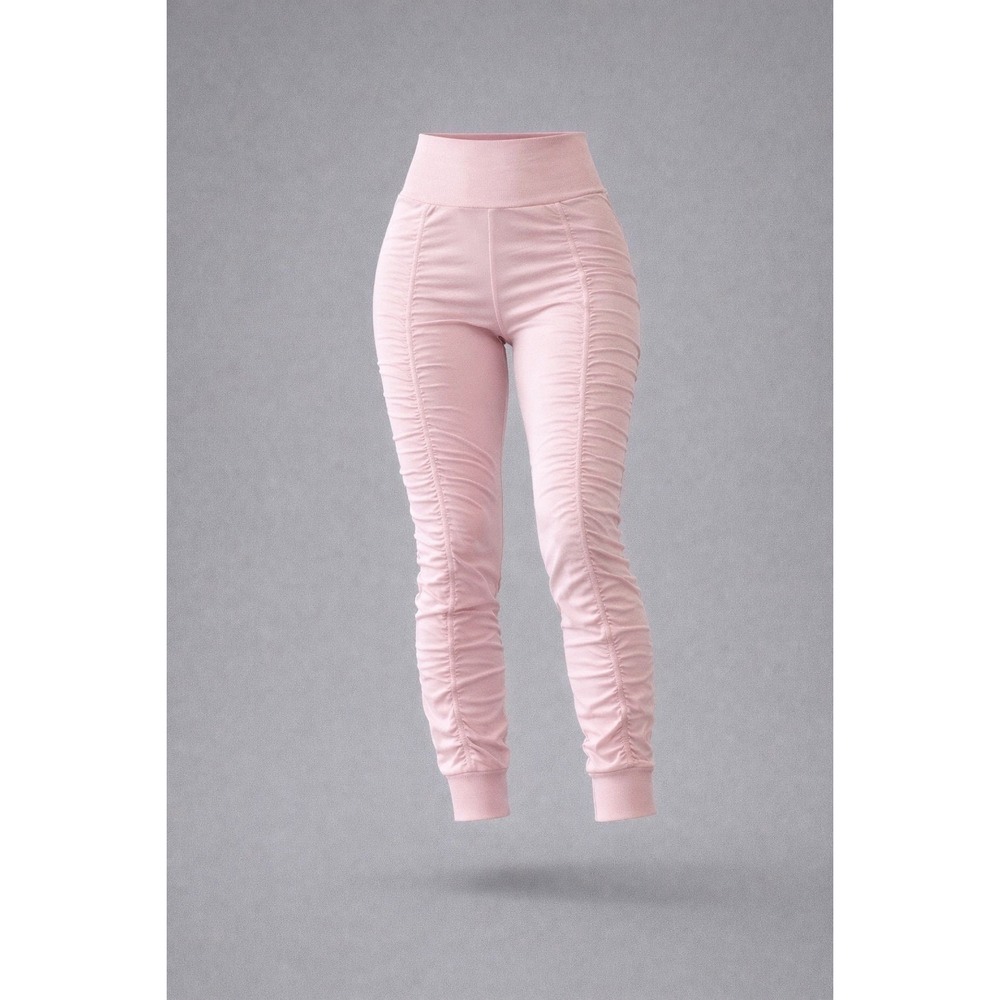 🍁Lululemon Beyond the Studio Jogger Pink Pinstripe Ruched Pants LW5ENPS Size 2